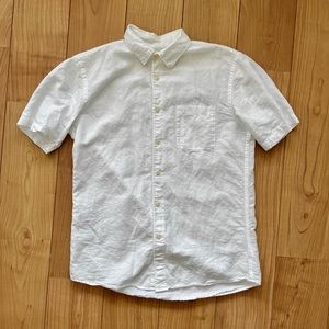 Uniqlo Short Sleeve Linen Oxford Shirt